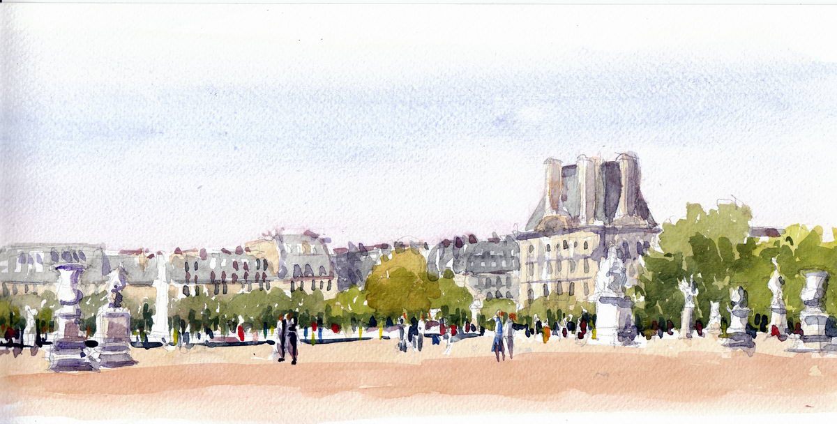 Sunset on Jardin des Tuileries – Paris