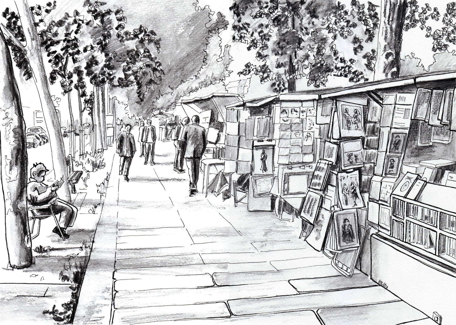 Les bouquinistes du quai de la Tournelle
