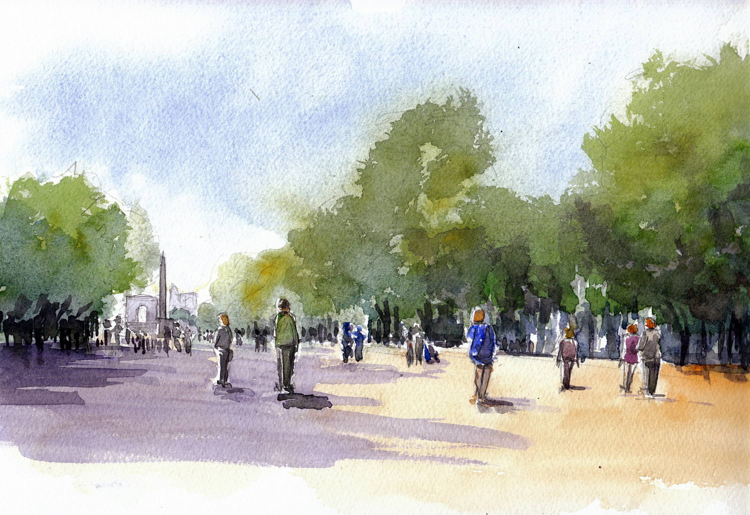 Coucher de soleil aux Tuileries