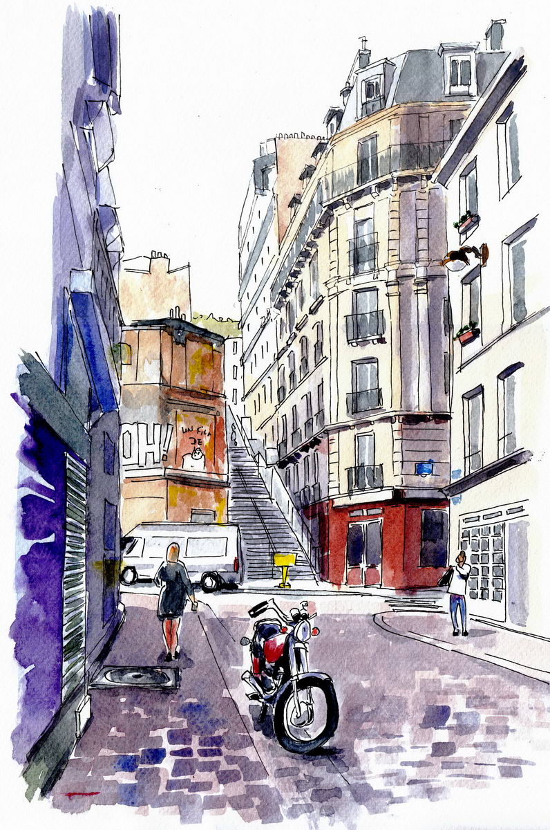 Escalier de la rue Drevet – Montmartre – Paris