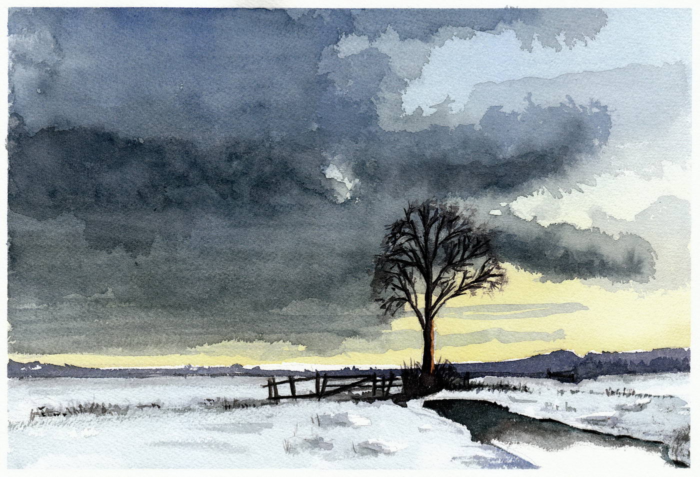 Another landscape inpired by Edward Seago