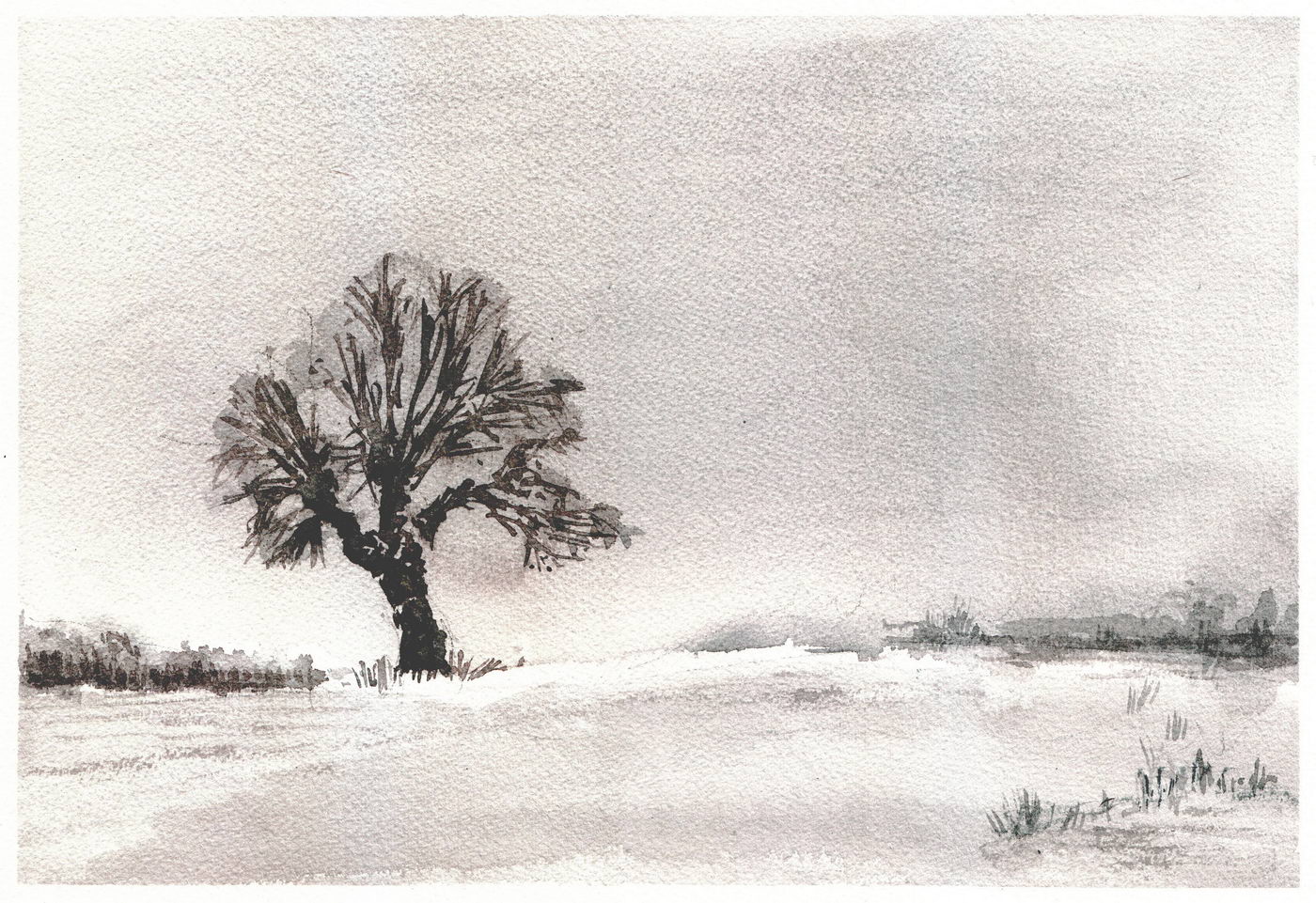 Imaginary winter landscape