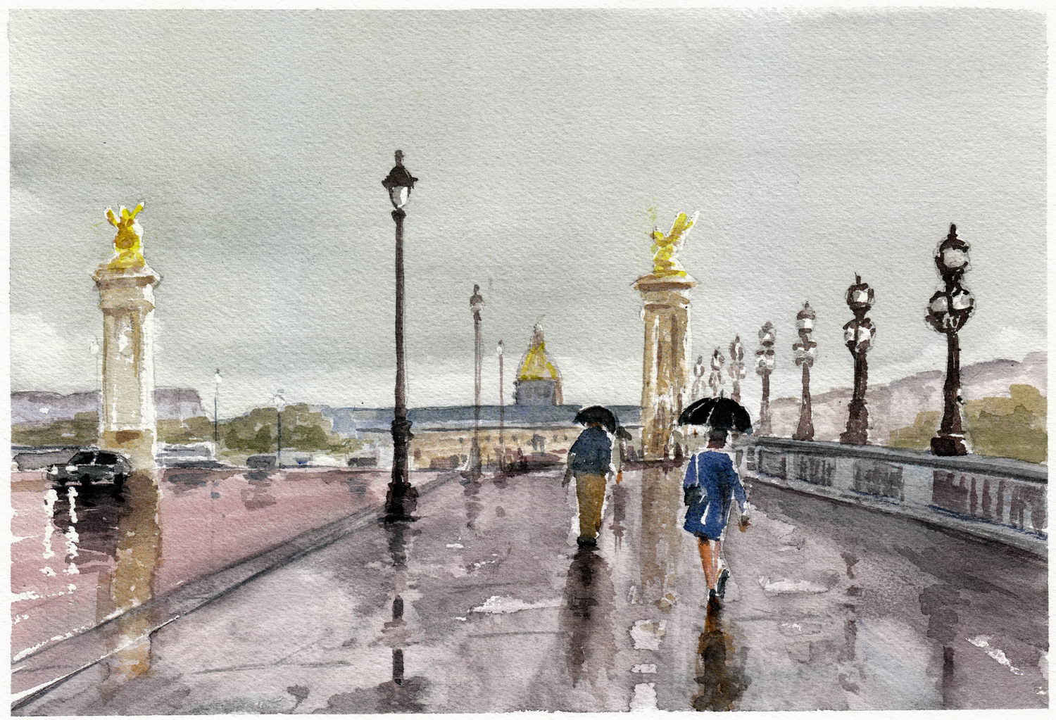 Jours pluvieux à Paris. (SOLD)