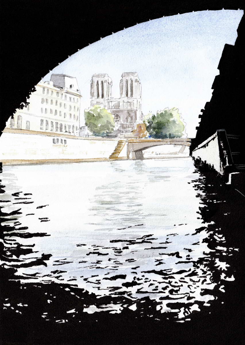Sous le pont Saint Michel