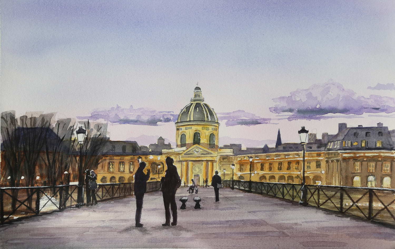 Pont des Arts au crépuscule