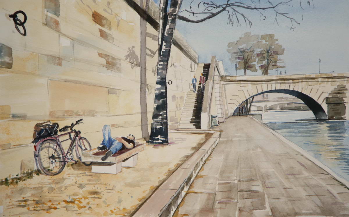 Sieste près du Pont Royal