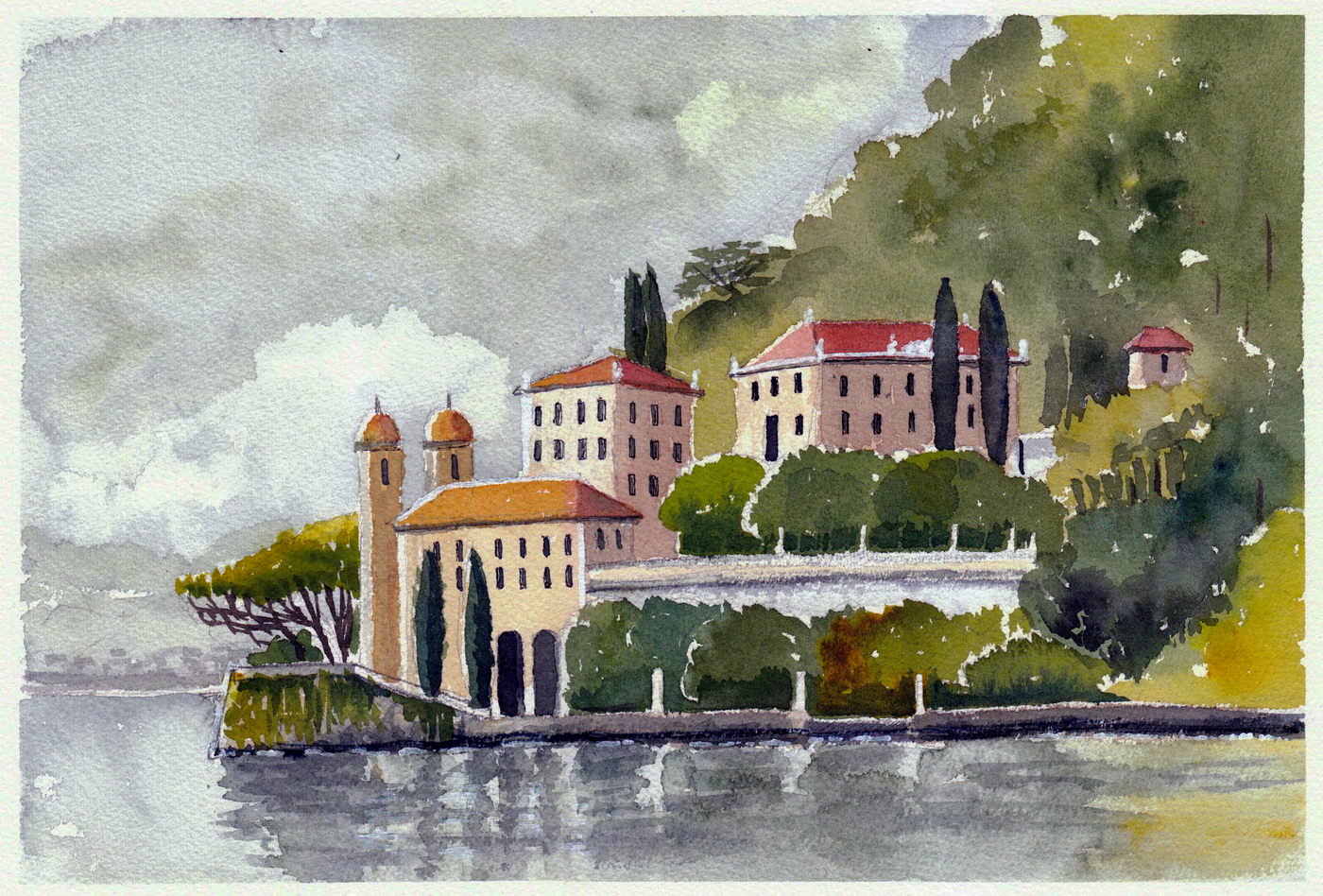 Monastère au bord du lac de Côme – Italie